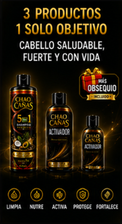 SHAMPOO PREMIUM CHAO CANAS 5 EN 1 AGUACATE