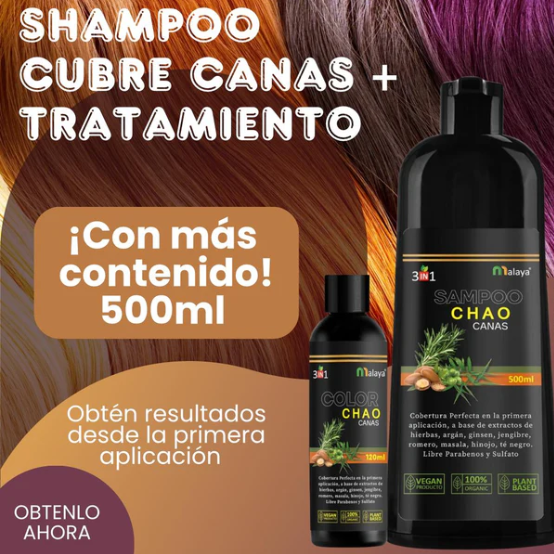 Shampoo Cubre Canas y Tratamiento Activador + Obsequio
