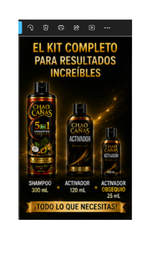 SHAMPOO PREMIUM CHAO CANAS 5 EN 1 AGUACATE