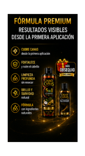 SHAMPOO PREMIUM CHAO CANAS 5 EN 1 AGUACATE