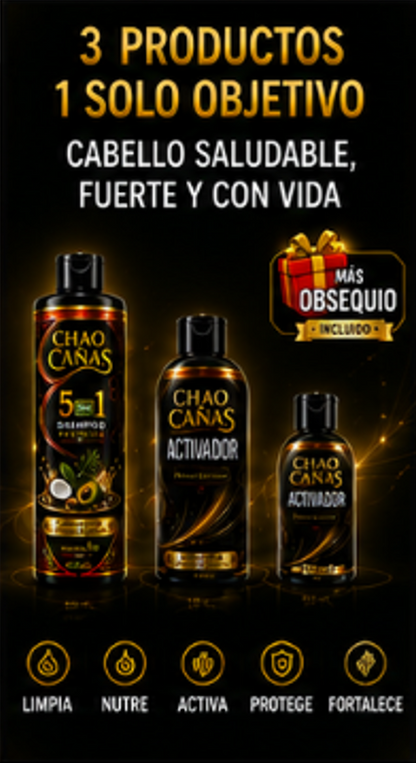 SHAMPOO PREMIUM CHAO CANAS 5 EN 1 AGUACATE