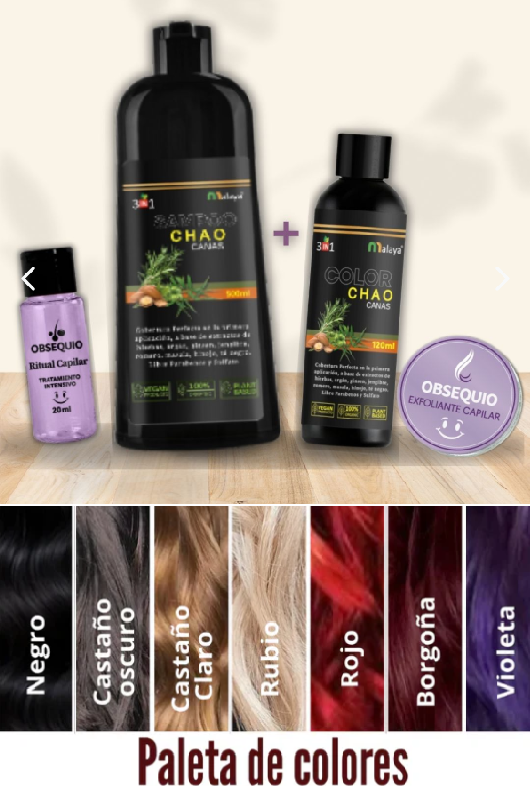Shampoo Cubre Canas y Tratamiento Activador + Obsequio